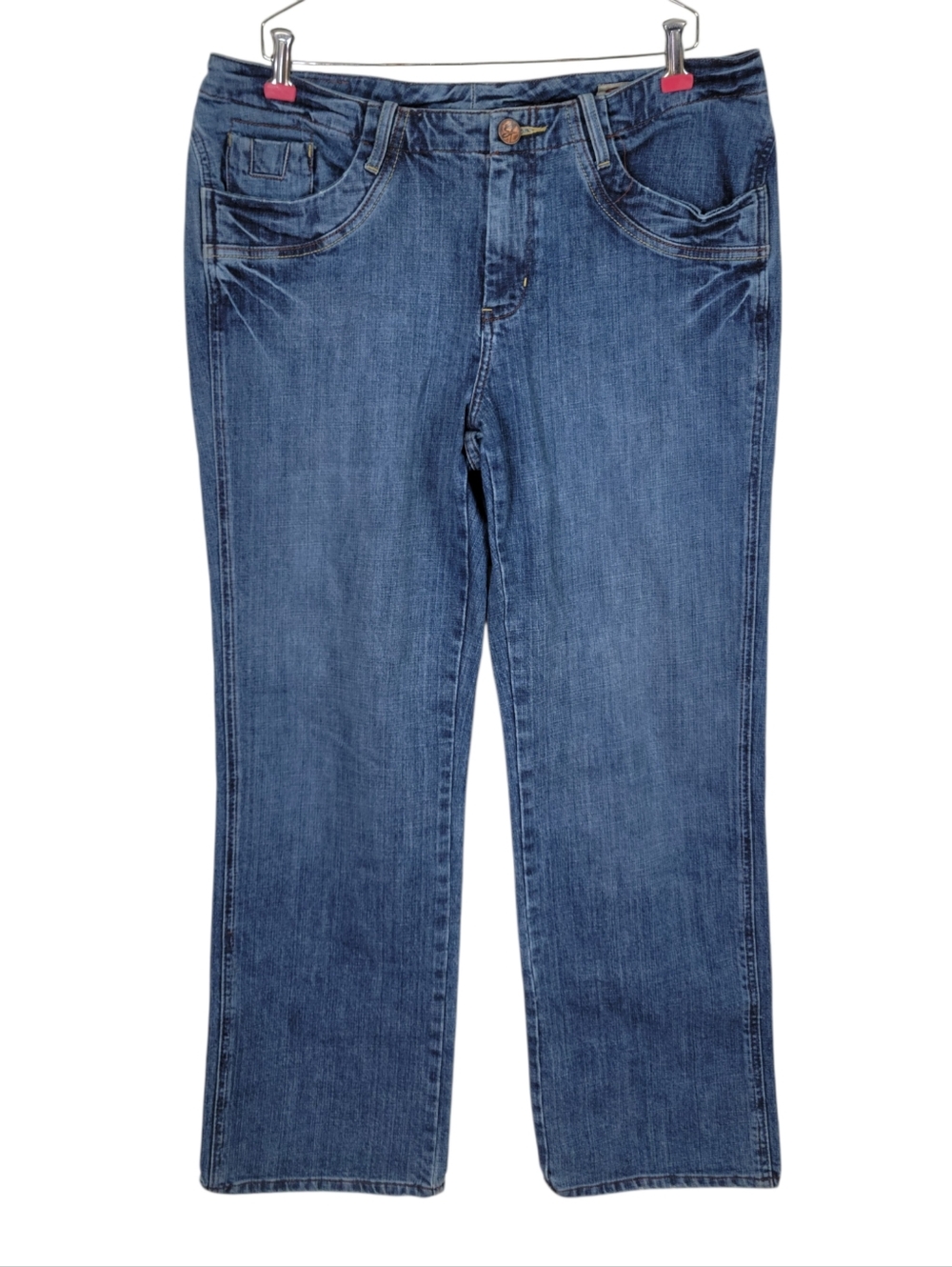 Seven7 Wide Leg Jeans Women Size 18 36X31 Blue Premium Denim Cotton Stretch